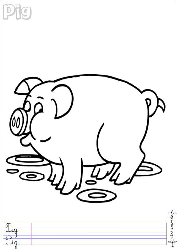 coloriage cochon